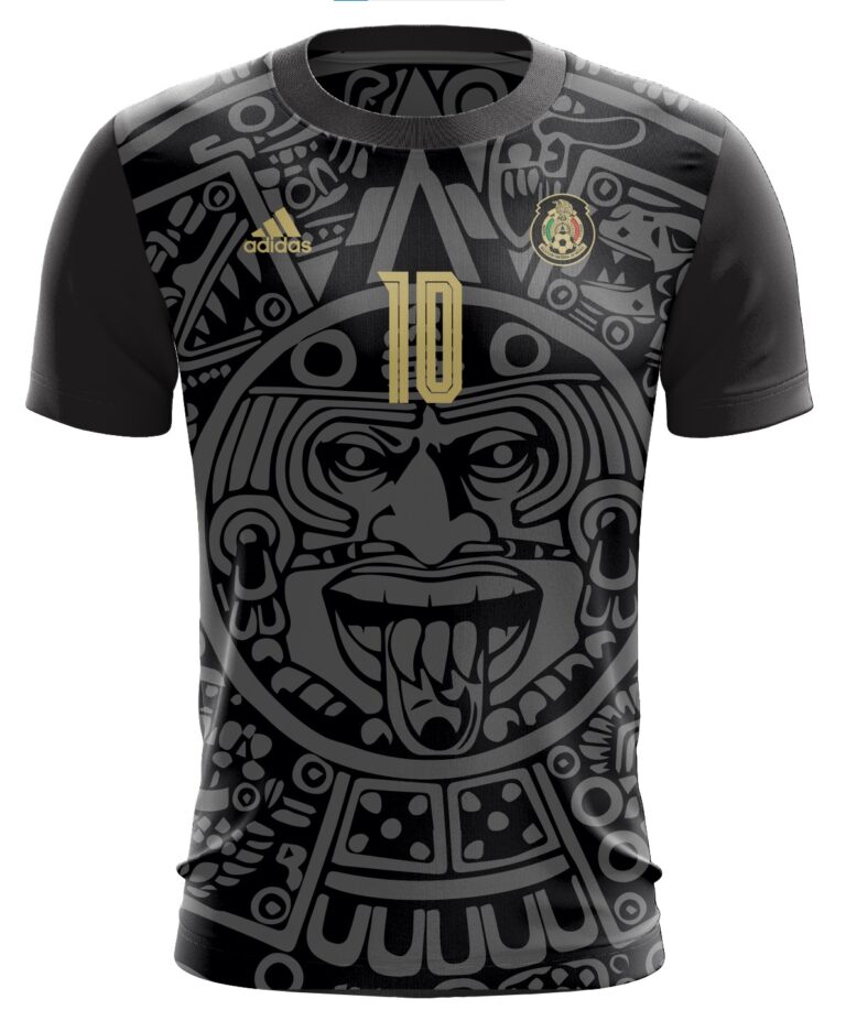 Mexico National Team Black Aztec Calendar Jersey – Adidas Special Edition