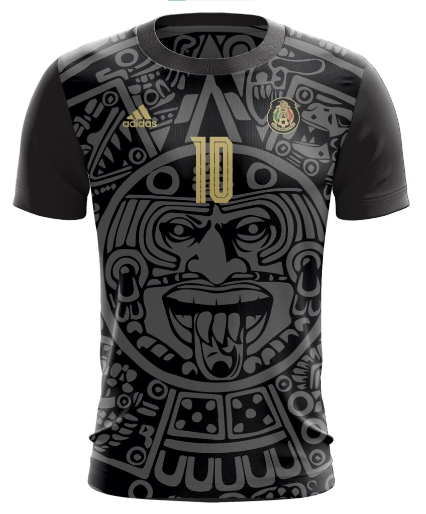 Mexico National Team Black Aztec Calendar Jersey – Adidas Special Edition