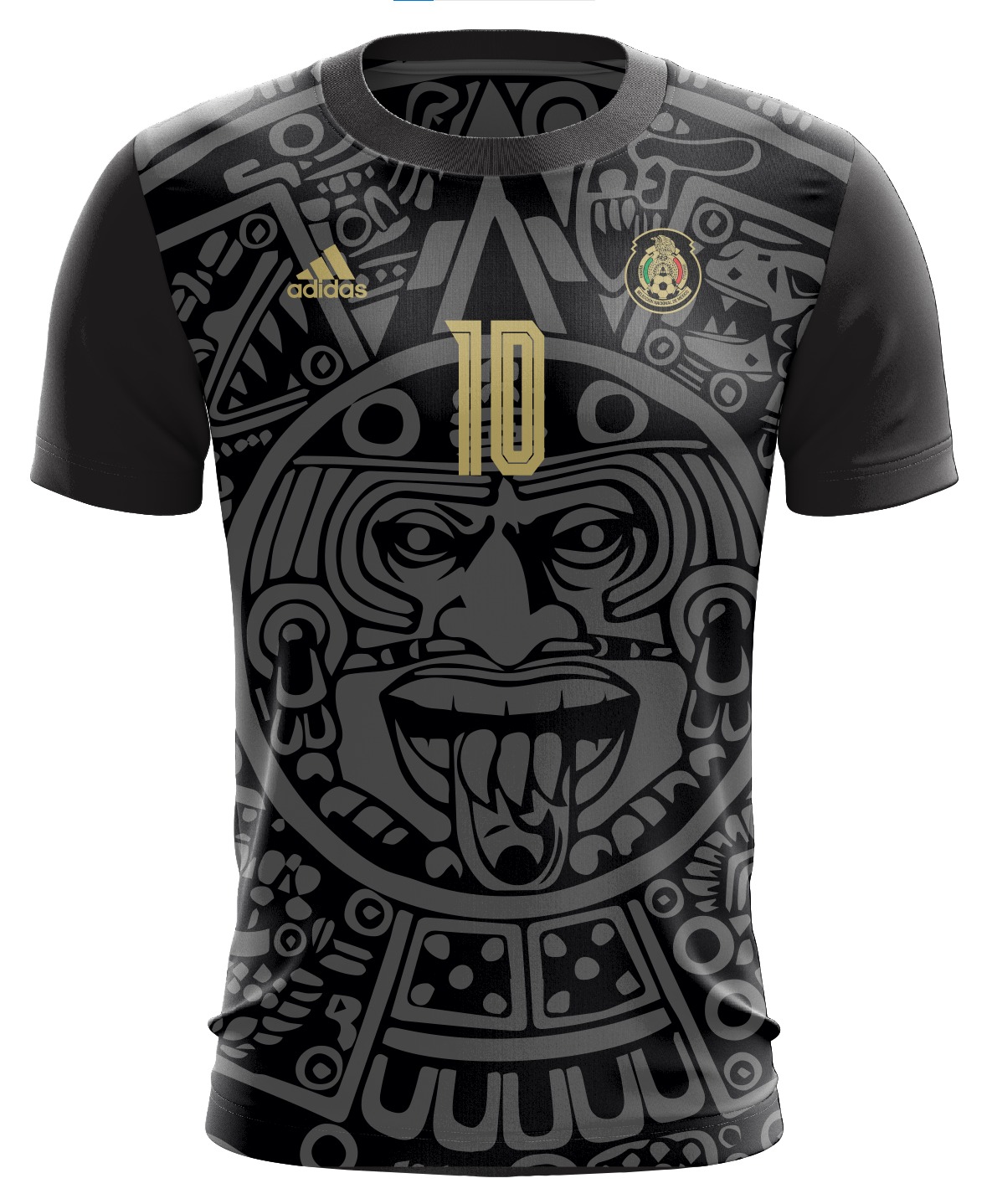 Mexico National Team Black Aztec Calendar Jersey – Adidas Special Edition