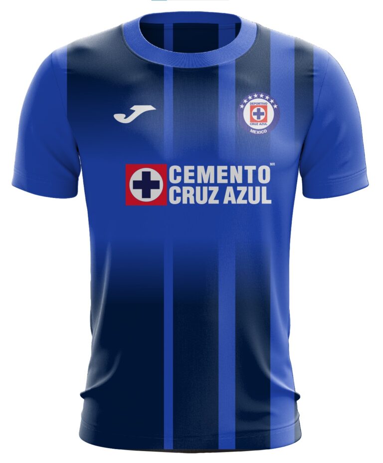 customize black and blue Cruz Azul soccer kit