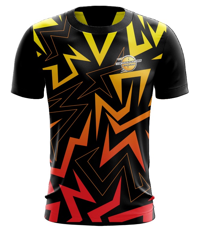 Firestorm Jersey 🔥⚡ – Explosive red, orange & yellow zig-zags bursting with unstoppable energy
