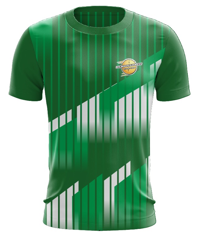 Emerald Rush Jersey 🌿⚡ – Dynamic green & white stripes with a sleek, fast-paced design.